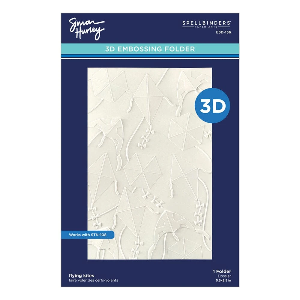 Simon Hurley Spellbinders Flying Kites 3D Embossing Folder 5 Simon Hurley Spellbinders Flying Kites 3D Embossing Folder - Image 3