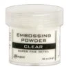 Embossing Powder Super Fine Clear, 1oz Jar -RANGER ART SUPPLIES EPJ37385 SuperFineDetail Clear F
