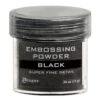Embossing Powder Super Fine Black, 1oz Jar -RANGER ART SUPPLIES EPJ37392 Super Fine Black F