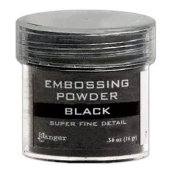 Embossing Powder Super Fine Black, 1oz Jar