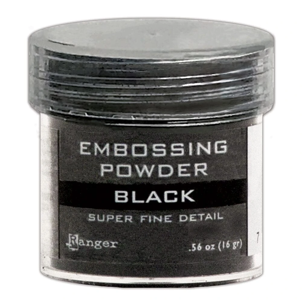 Embossing Powder Super Fine Black, 1oz Jar 3 Embossing Powder Super Fine Black, 1oz Jar