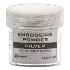 Embossing Powder Super Fine Silver, 1oz Jar