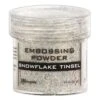 Embossing Powder Snowflake Tinsel, 1oz Jar -RANGER ART SUPPLIES EPJ37453 Snowflake Tinsel