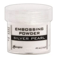 Embossing Powder Silver Pearl, 1oz Jar