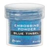 Embossing Powder Blue Tinsel, 1oz Jar -RANGER ART SUPPLIES EPJ41030 Blue Tinsel F