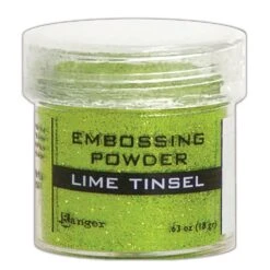 Embossing Powder Lime Tinsel, 1oz Jar