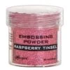 Embossing Powder Raspberry Tinsel, 1oz Jar -RANGER ART SUPPLIES EPJ64572 EP RaspberryTinsel F