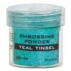 Embossing Powder Teal Tinsel, 1oz Jar 1 Embossing Powder Teal Tinsel, 1oz Jar -RANGER ART SUPPLIES EPJ64589 TealTinsel F