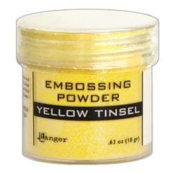 Embossing Powder Yellow Tinsel, 1oz Jar