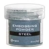 Embossing Powder Steel Metallics, 1oz Jar 2 Embossing Powder Steel Metallics, 1oz Jar -RANGER ART SUPPLIES EPJ66873 EmbossingPowder Steel F