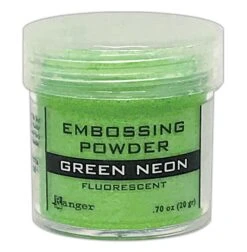Embossing Powder Green Neon, 1oz Jar