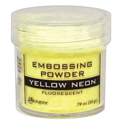 Embossing Powder Yellow Neon, 1oz Jar