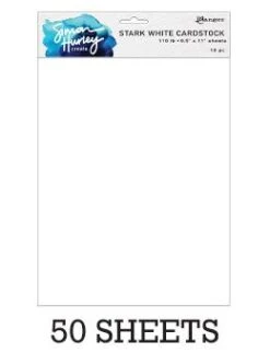 Simon Hurley Create. Stark White Cardstock, 50pcs.
