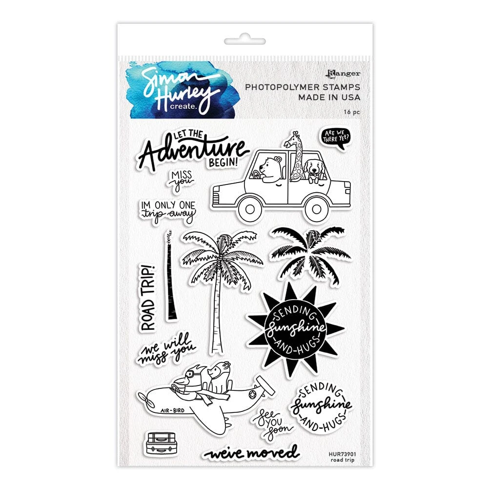 Simon Hurley Create. Photopolymer Stamp Road Trip 3 Simon Hurley Create. Photopolymer Stamp Road Trip