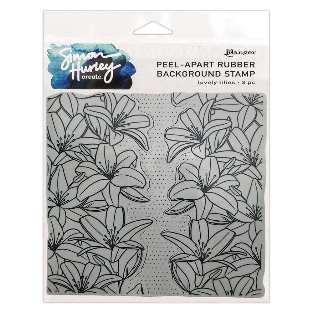 Simon Hurley Create. Peel-Apart Background Stamp Lovely Lilies 3 Simon Hurley Create. Peel-Apart Background Stamp Lovely Lilies