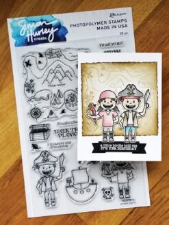 Simon Hurley Create. Photopolymer Stamp Pirate Party -RANGER ART SUPPLIES HUR78784 PirateParty Sec