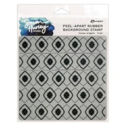 Simon Hurley Create. Peel-Apart Background Stamp Funky Argyle