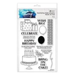 Simon Hurley Create. Photopolymer Stamp Birthday Basics
