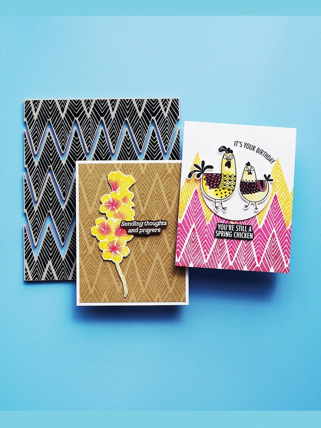 Simon Hurley Create. Peel-Apart Background Stamp Funky Chevron 4 Simon Hurley Create. Peel-Apart Background Stamp Funky Chevron - Image 2