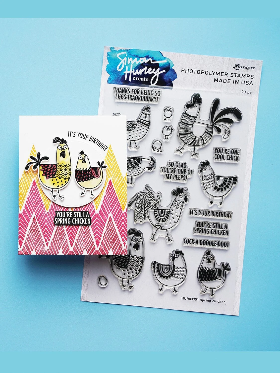 Simon Hurley Create. Photopolymer Stamp Spring Chicken 4 Simon Hurley Create. Photopolymer Stamp Spring Chicken - Image 2