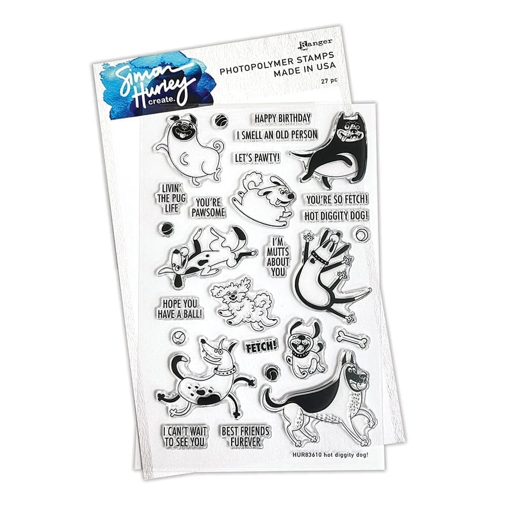Simon Hurley Create. Photopolymer Stamp Hot Diggity Dog 5 Simon Hurley Create. Photopolymer Stamp Hot Diggity Dog - Image 3