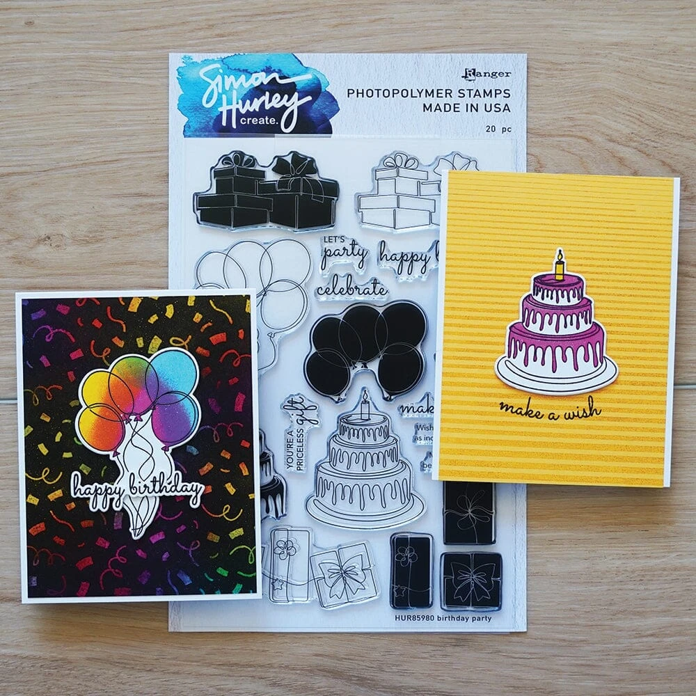 Simon Hurley Create. Photopolymer Stamp Birthday Party 4 Simon Hurley Create. Photopolymer Stamp Birthday Party - Image 2