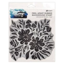 Simon Hurley Create. Peel-Apart Rubber Background Stamp Whimsical Florals