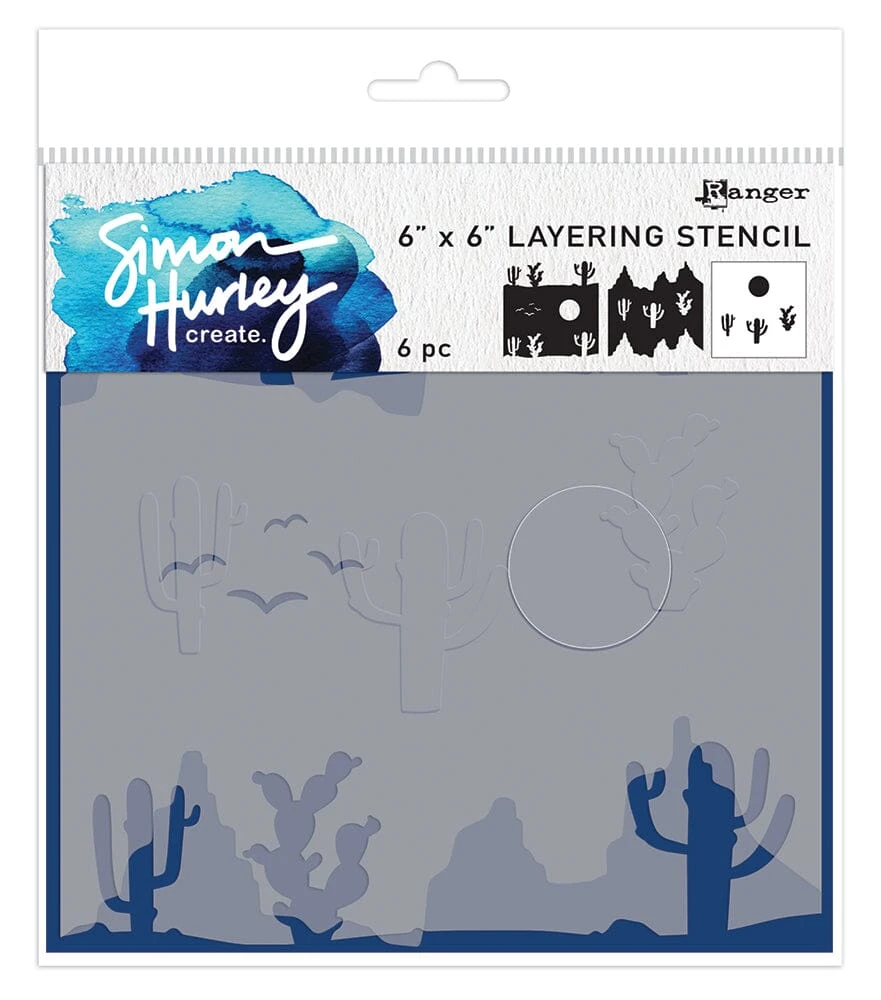 Simon Hurley Create. Layering Stencil 6x6 Sedona Scene Maker 3 Simon Hurley Create. Layering Stencil 6x6 Sedona Scene Maker