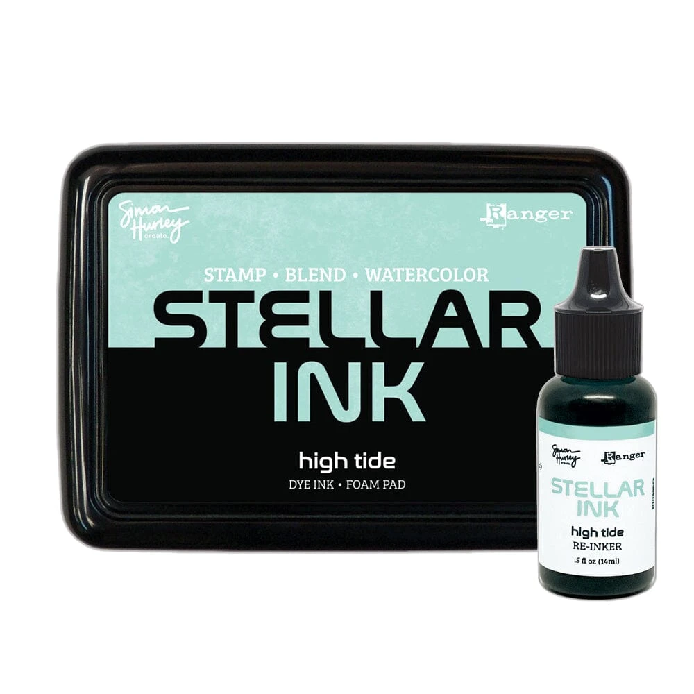Simon Hurley Create. Stellar Foam Dye Ink Pad & Reinker, High Tide 3 Simon Hurley Create. Stellar Foam Dye Ink Pad & Reinker, High Tide