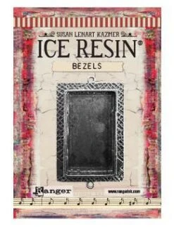 ICE Resin® Milan Bezels: Antique Silver Large Rectangle, 1pc.