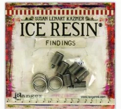 ICE Resin® Findings 6mm End Caps & Jump Rings: Antique Silver