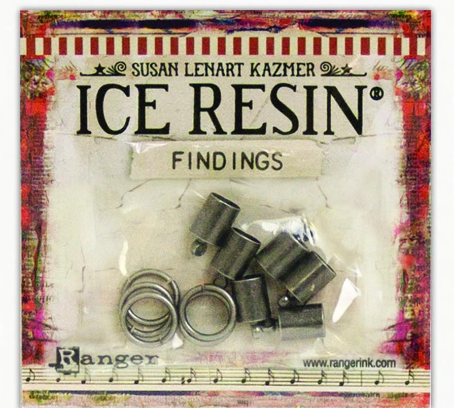 ICE Resin® Findings 6mm End Caps & Jump Rings: Antique Silver 3 ICE Resin® Findings 6mm End Caps & Jump Rings: Antique Silver