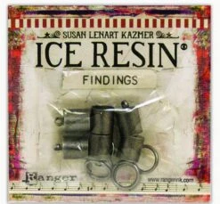 ICE Resin® Findings 8mm End Caps & Jump Rings: Antique Silver