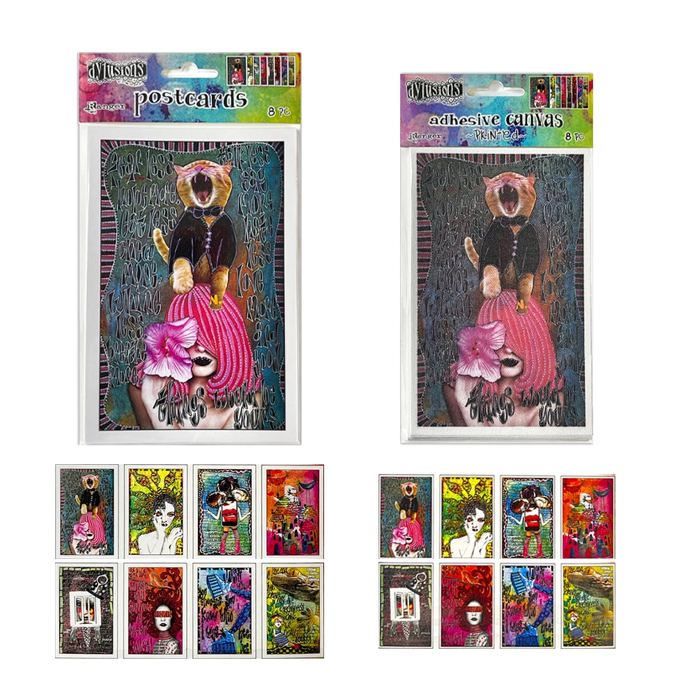 Dylusions Postcard & Canvas Image Set Bundle 3 Dylusions Postcard & Canvas Image Set Bundle