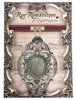 Rue Romantique Large Diamond Filigree Silver Closed Bezel, 1 Pc.