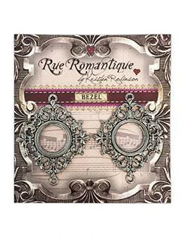 Rue Romantique Small Diamond Filigree Silver Open Bezel, 2 Pc. 3 Rue Romantique Small Diamond Filigree Silver Open Bezel, 2 Pc.