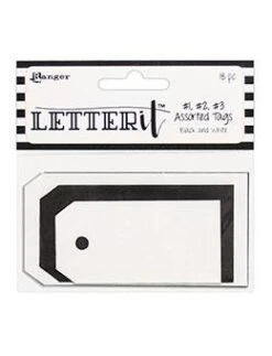 Letter It™ Black & White Assorted Tags, 18pc
