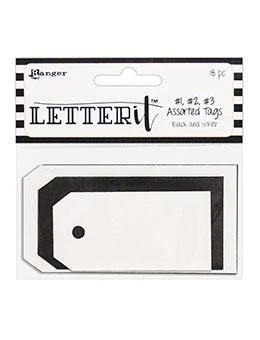 Letter It™ Black & White Assorted Tags, 18pc 3 Letter It™ Black & White Assorted Tags, 18pc