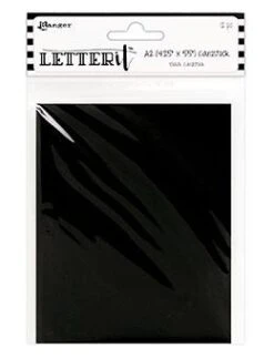 Letter It™ Black Cardstock 4.25" X 5.5", 12pc