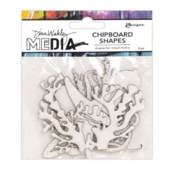 Dina Wakley MEdia Chipboard Shapes Ocean