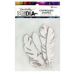 Dina Wakley Media Chipboard Shapes Feathers