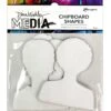 Dina Wakley Media Chipboard Shapes Passport Photos -RANGER ART SUPPLIES MDA74939 ChipboardShapes PassportPhotos