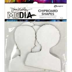 Dina Wakley Media Chipboard Shapes Passport Photos