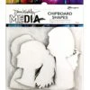 Dina Wakley Media Chipboard Shapes Profiles -RANGER ART SUPPLIES MDA74946 ChipboardShapes Profiles