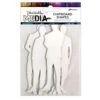 Dina Wakley Media Chipboard Shapes The Men -RANGER ART SUPPLIES MDA74977 ChipboardShapes TheMen