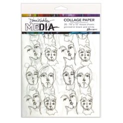 Dina Wakley Media Collage Paper - Church Doodles