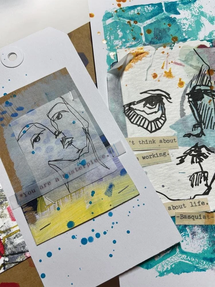 Dina Wakley Media Collage Paper - Church Doodles 4 Dina Wakley Media Collage Paper - Church Doodles - Image 2