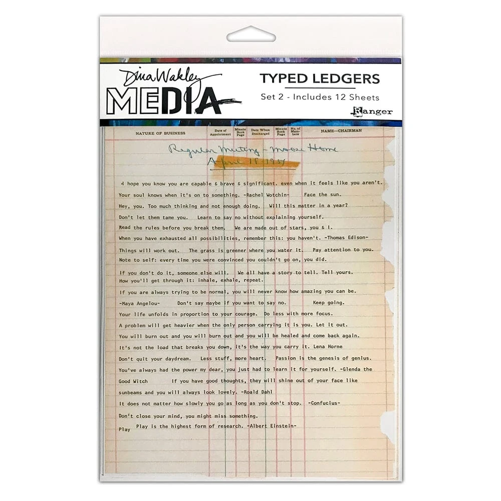 Dina Wakley Media Typed Ledgers - Set 2 3 Dina Wakley Media Typed Ledgers - Set 2