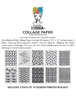 Dina Wakley Media Collage Paper - Flying Things 7 Dina Wakley Media Collage Paper - Flying Things -RANGER ART SUPPLIES MDA81814 CollagePaper FlyingThings Content c01ed738 67d0 4b63 aa82 d96b9d525438