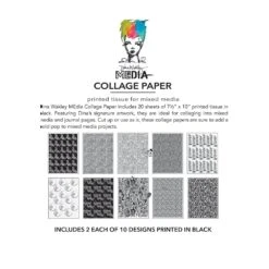 Dina Wakley Media Collage Paper - Jumbled Letters 7 Dina Wakley Media Collage Paper - Jumbled Letters -RANGER ART SUPPLIES MDA81838 1000 CollagePaper JumbledLetters Content 52466d66 e66b 4cc5 938e 41dbd06fa79f